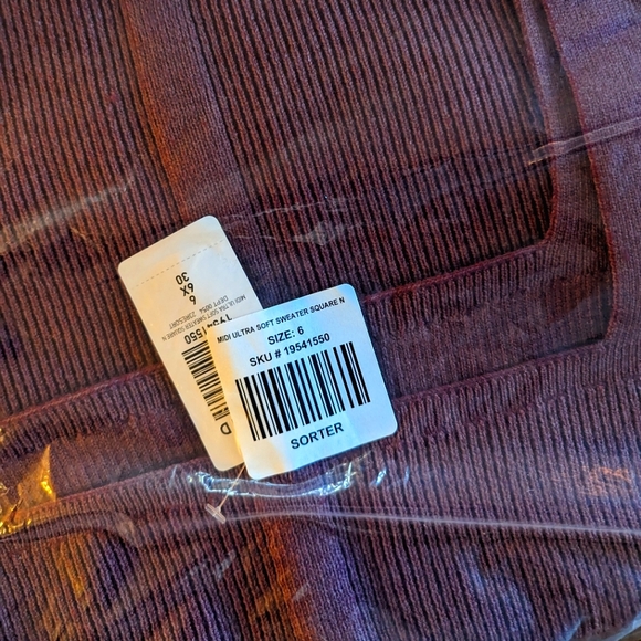 Torrid Midi Ultra Soft Sweater Dress Square Neck Size 6X Bodycon - Picture 5 of 5